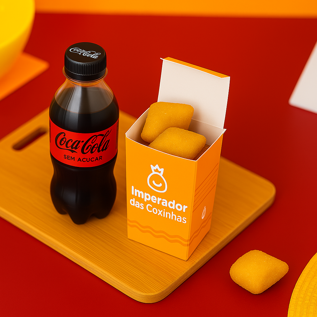 10 MINI SALGADINHOS + COCA-COLA MINI